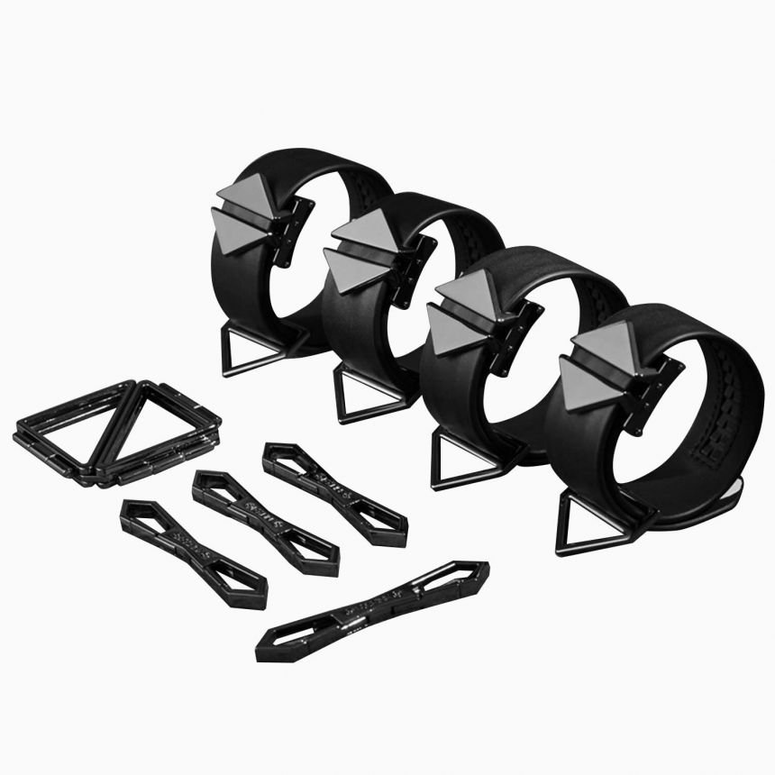 Набір фіксаторів для рук та ніг LOCKINK Hogtie Set, чорний, ремені з натуральної шкіри Набір фіксаторів для рук та ніг LOCKINK Hogtie Set, чорний, ремені з натуральної шкіри