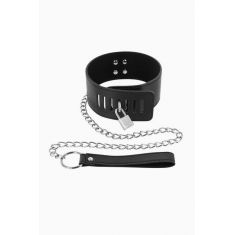Ошейник с поводком Fetish Tentation Padlock and Leash (мятая упаковка)