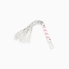 Флогер Liebe Seele White & Pink Leather Flogger