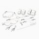 Набір Feral Feelings BDSM Kit 7 White, наручники, поножі, конектор, маска, падл, кляп, затискачі