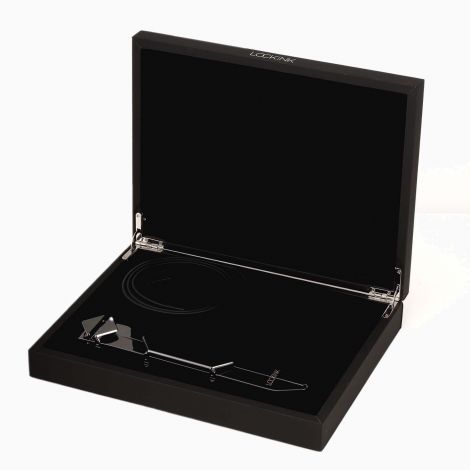 Регульована шльопалка LOCKINK Adjustable Slapper for Impact Play, чорна, натуральна шкіра