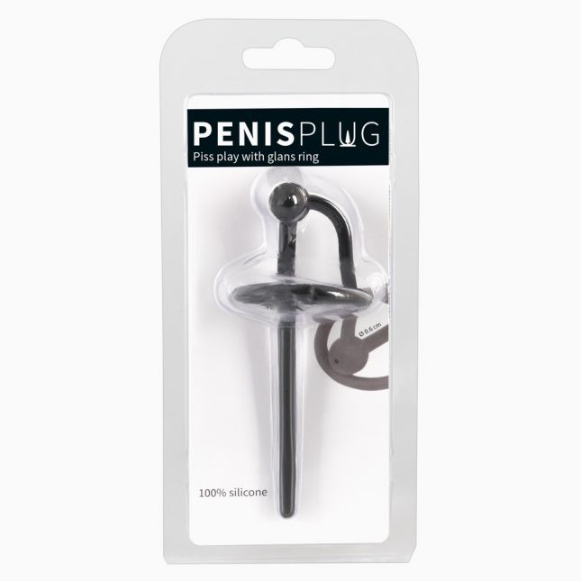 Уретральный стимулятор - Penisplug Piss Play with glans ring