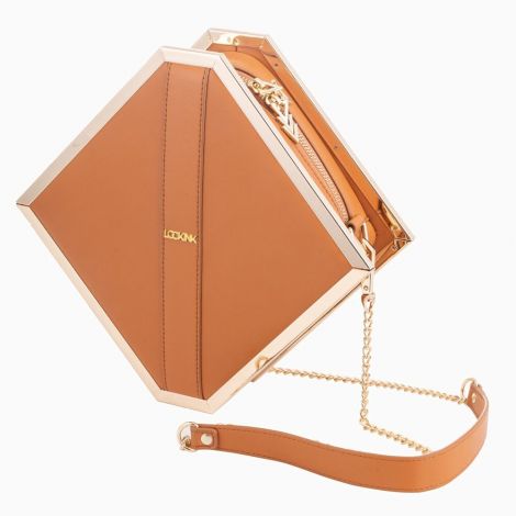 Сумка для секс-іграшок LOCKINK Mysterious Square Kink Bag, коричнева, набір для бондажу в комплекті