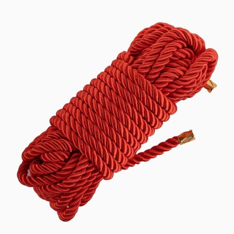 Мотузка для шибарі LOCKINK SEVANDA Shibari Pratice Rope, червона, 8 м, нейлон+бавовна