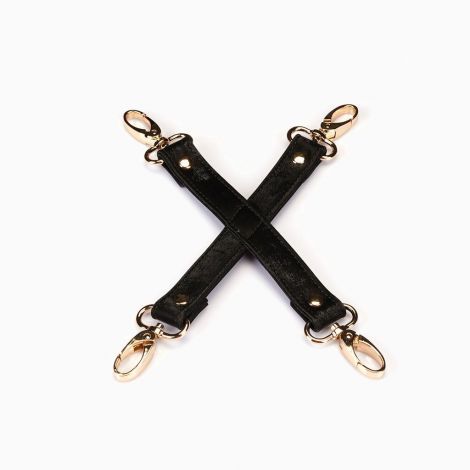 Крестовина для фиксации Liebe Seele Boudoir Amor Pink Hogtie Black, на карабинах
