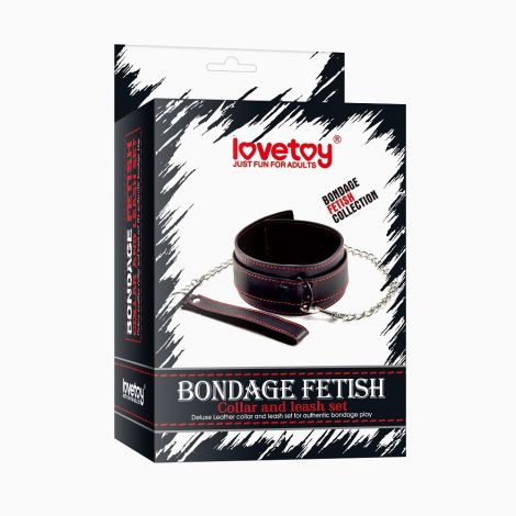 Нашийник з повідком - Bondage Fetish Collar And Leash Set