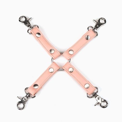 Крестовина для фиксации Liebe Seele Dark Candy Pink Hogtie, с кольцом, 4 карабина