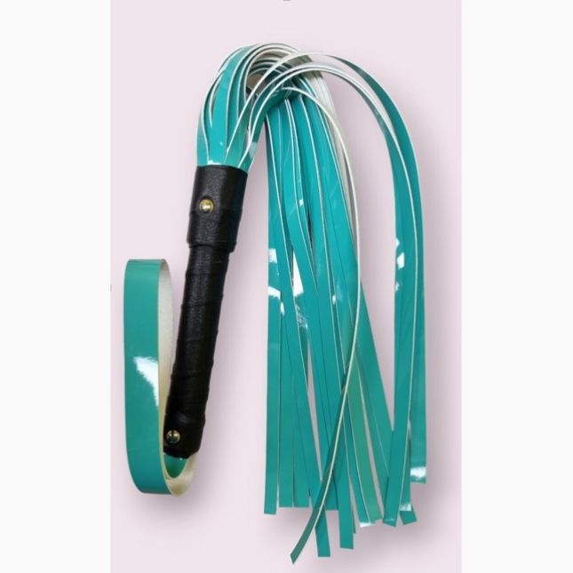 Батіг Flirty, еко-лак, аквамарин, 60 см