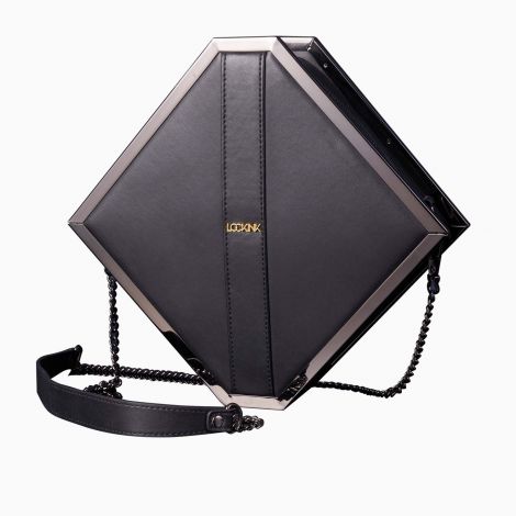 Сумка для секс-іграшок LOCKINK Mysterious Square Kink Bag, чорна, набір для бондажу в комплекті