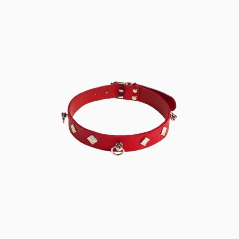 Нашийник Leather Choker Red
