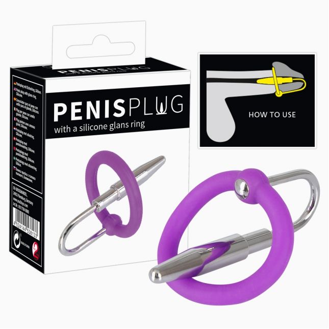 Ерекційне кільце - Penis Plug+Silicone Glans Ring Dilator