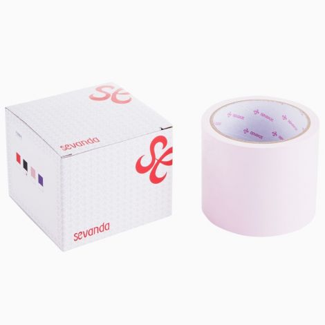 Скотч для бондажа LOCKINK SEVANDA Electrostatic Tape, бледно-розовая, 16 м