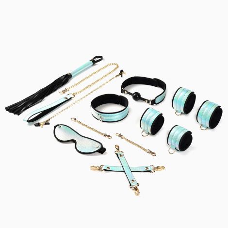 БДСМ-набір Liebe Seele Vivid Sky 8 Pieces Set, 8 аксесуарів, екошкіра на оксамитовій основі