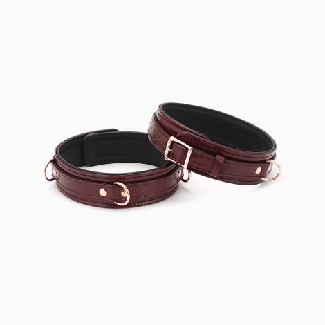 Фиксаторы для бедер Liebe Seele Wine Red Thigh Cuffs S Size, натуральная кожа