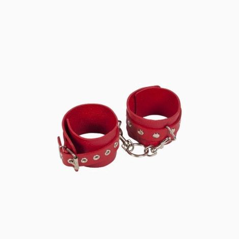 Наручники Leather Restraints Hand Cuffs Red