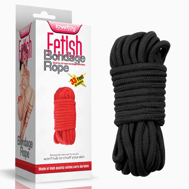 Мотузка - Fetish Bondage Rope Black, 10 м