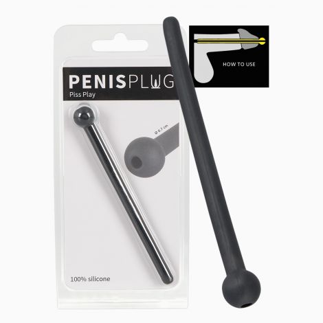 Уретральний стимулятор - Penis Plug Piss Play - black