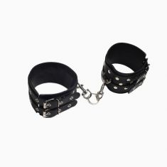 Кайдани на щиколотки Leather Double Fix Leg Cuffs Black
