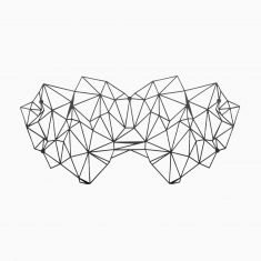 Маска на обличчя Bijoux Indiscrets - Kristine Mask, вінілова, клейове кріплення, без зав'язок