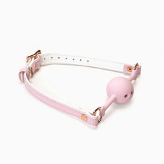 Кляп Liebe Seele White & Pink Fairy Goat Leather Ball Gag