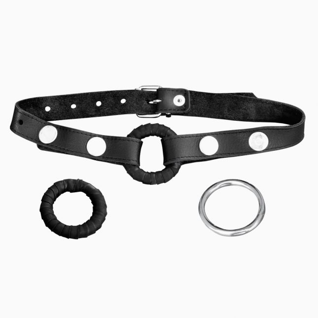 Кляп - XXdreamSToys Leder - Latex - Metall - Ringknebel