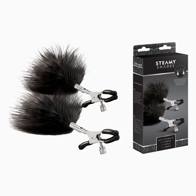 Зажимы для сосков - STEAMY SHADES Adjustable Feather Nipple Clamps