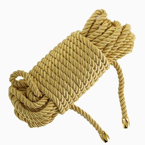 Мотузка для шибарі LOCKINK SEVANDA Shibari Pratice Rope, золотиста, 8 м, нейлон+бавовна