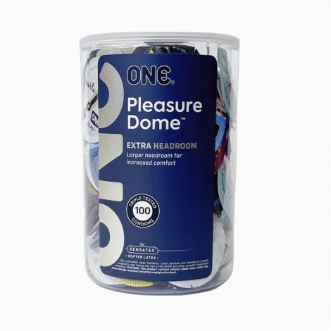 Набор презервативов ONE Pleasure Dome, 100 шт, гладкие, с расширенной головкой, упаковка-тубус