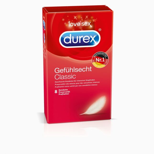 Презервативи - Durex Gefühlsecht Classic, 8 шт.