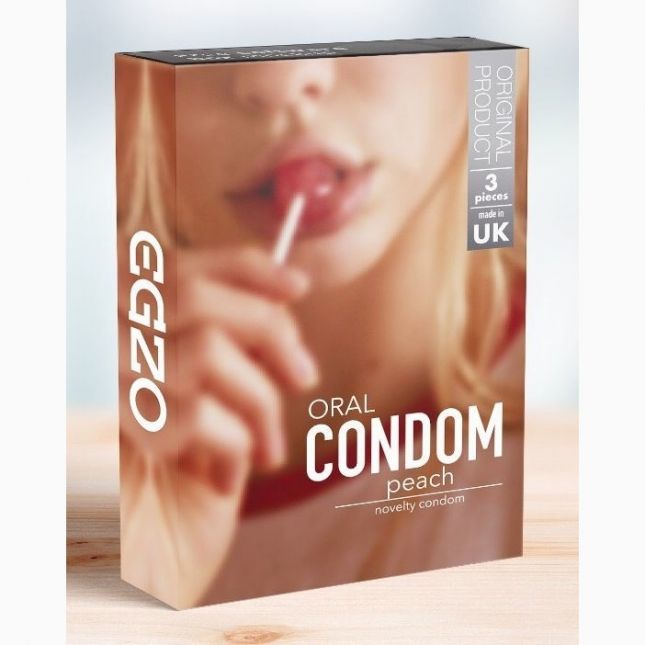 Презерватив із смаком персика EGZO Peach (упаковка 3 шт)