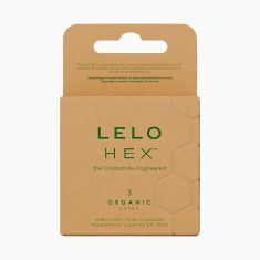 Презервативи LELO HEX Condoms Organic 3 Pack, тонкі та суперміцні