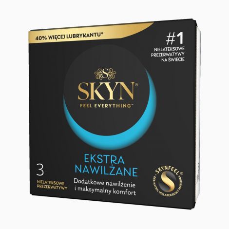 Безлатексні преміум-презервативи SKYN Extra Lubricated 3 шт, ультратонкі, на 40 % більше змазки