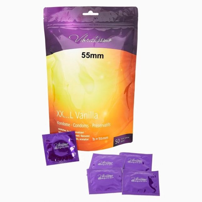 Презервативи - Vibratissimo XX ... L Vanilla, 55 мм, 50 шт. (09.2026)