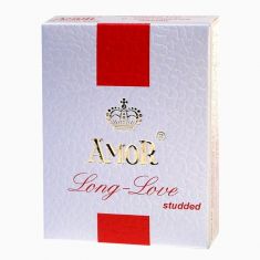 Презервативы - Amor Long Love Studded, 3 шт.