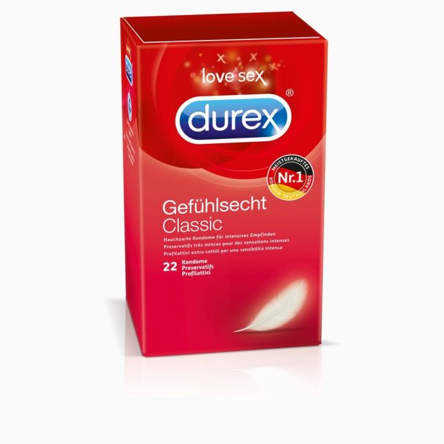 Презервативи - Durex Gefühlsecht Classic, 22 шт.