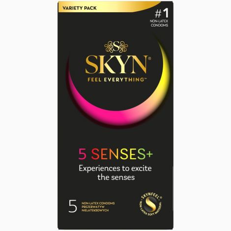 Безлатексні преміум-презервативи SKYN 5 Senses, 5 видів (5 шт)
