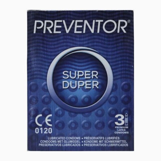 Презервативи - Preventor Super Duper, 3 шт.