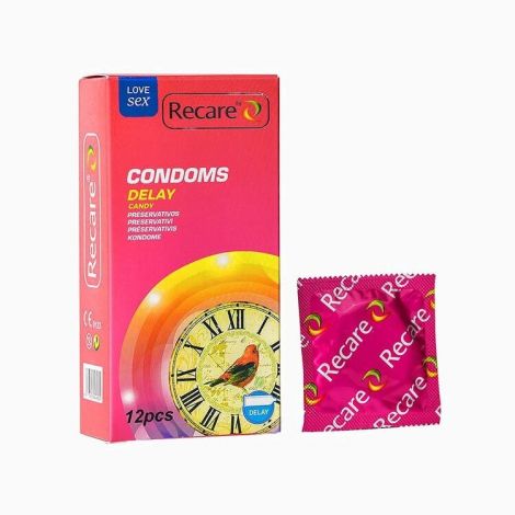 Презервативи Recare Delay Candy Condoms 12 шт, пролонгувальний ефект, цукерковий аромат