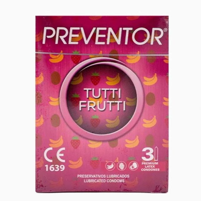 Презервативи - Preventor Tutti Frutti, 3 шт.