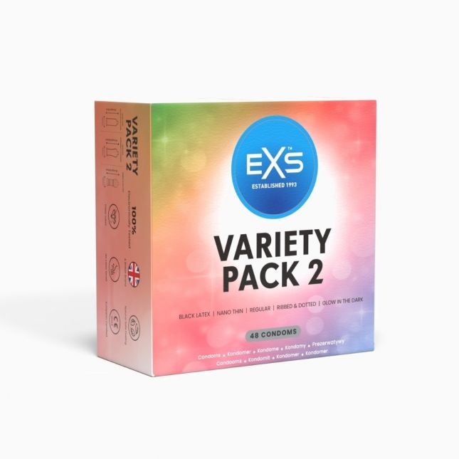 Презервативи - EXS Variety Pack 2, 48 шт.
