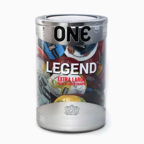 Набор презервативов ONE Legend XL, 100 шт, увеличенный размер, расширение на конце, упаковка-тубус
