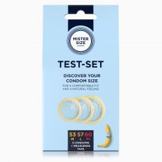 Набір презервативів Mister Size test-set 53–57–60, 3 розміри + лінійка, товщина 0,05 мм