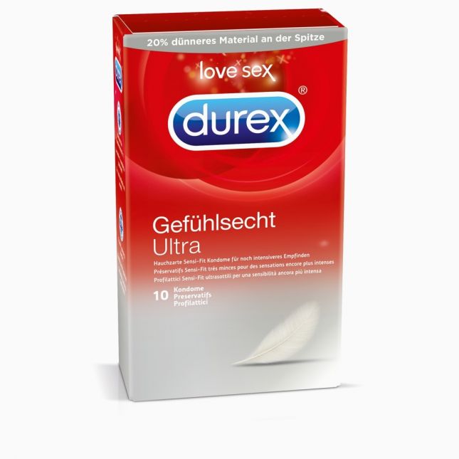 Презервативи - Durex Gefühlsecht Ultra, 10 шт.