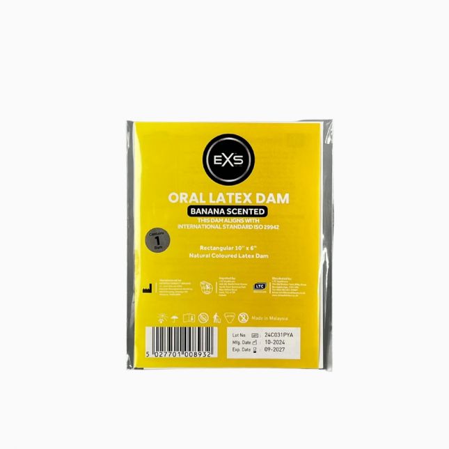 Латексна серветка для орального сексу - EXS Oral Latex Dam Banana Scented