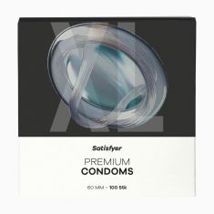 Презервативи - Satisfyer Premium Condoms 60 мм (XL), 100 шт. Презервативи - Satisfyer Premium Condoms 60 мм (XL), 100 шт.