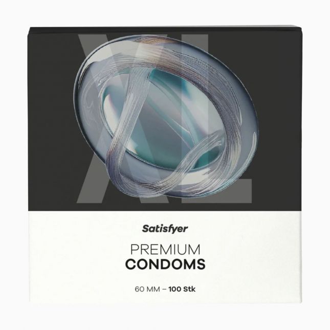 Презервативи - Satisfyer Premium Condoms 60 мм (XL), 100 шт.