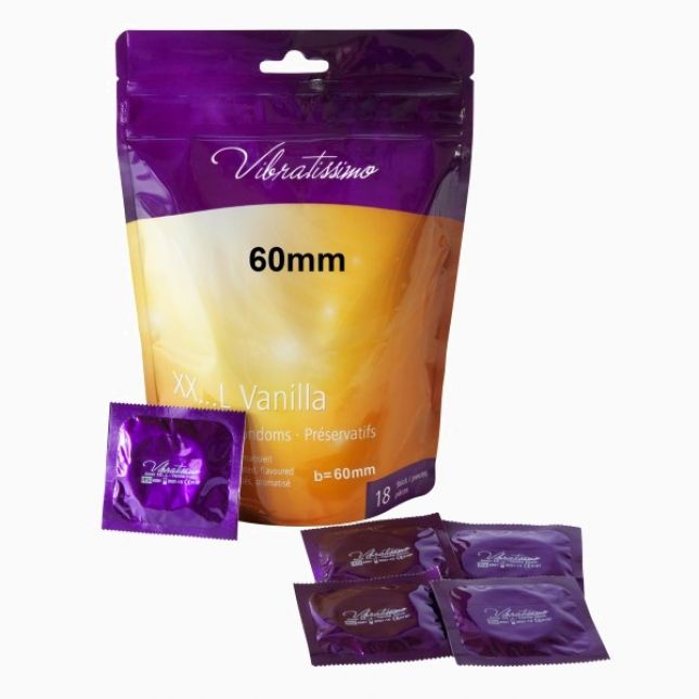 Презервативи - Vibratissimo XX...L Vanilla, 60 мм, 18 шт.