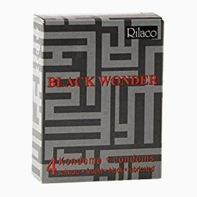 Презервативы - Rilaco Black Wonder, 4 шт.