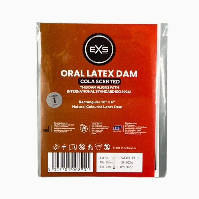 Латексна серветка для орального сексу - EXS Oral Latex Dam Cola Scented