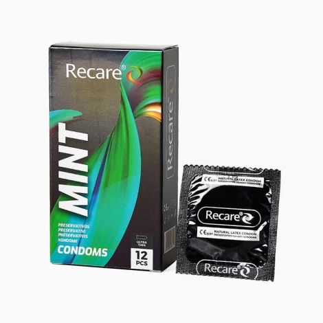 Презервативи Holographic Recare Ultra Thin Mint Condoms 12шт, ультратонкі, аромат: м'ята